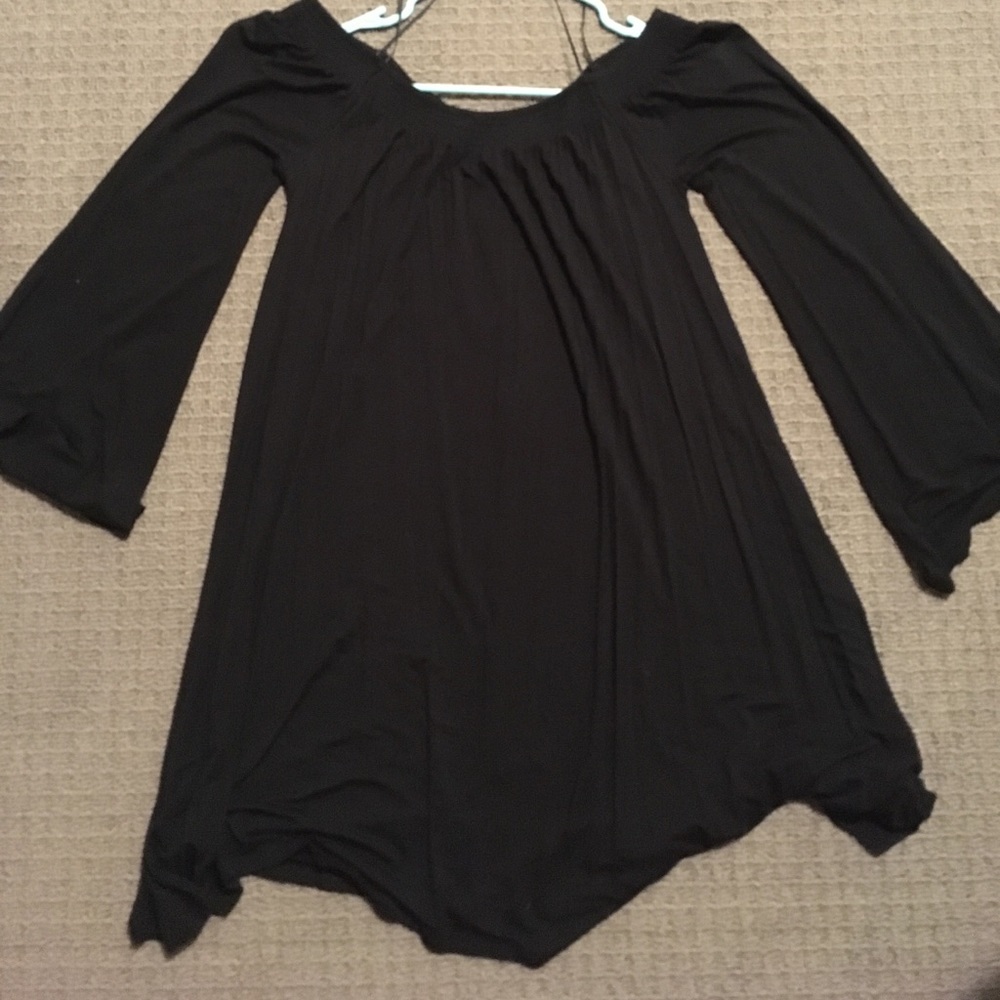 Black off the shoulder dress